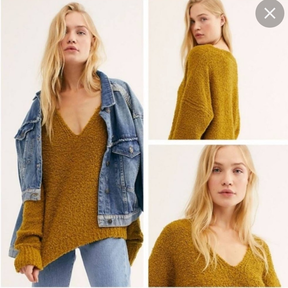 Free People mustard sweater